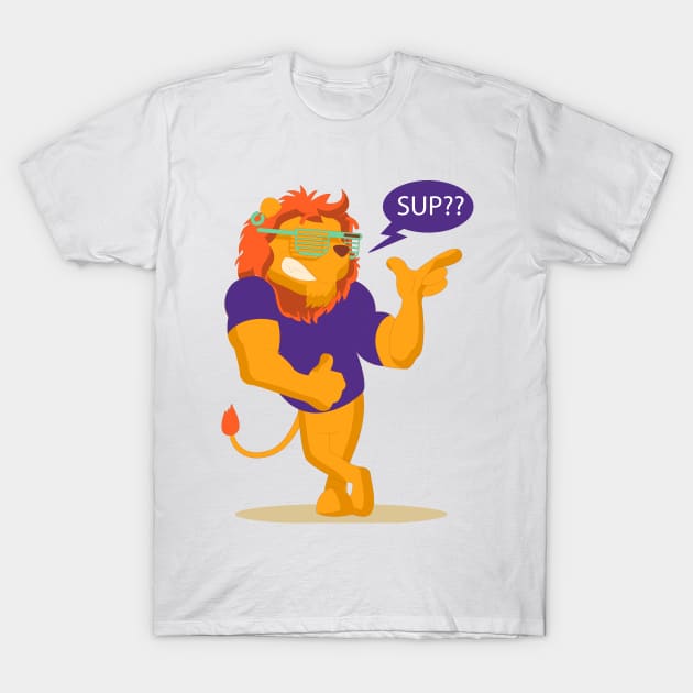 Cool Lion T-Shirt by Trenkey Creations